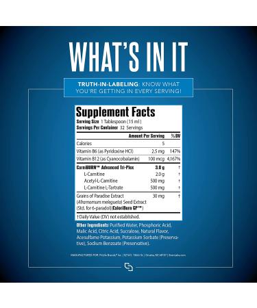 Siren Labs L-Carnitine Elite Burn Liquid Keto Fat Burner - Strawberry Blast 3000mg - Metabolism Activator for Fat Loss & Energy Boost (32 Servings) - Buy Online on GoSupps.com