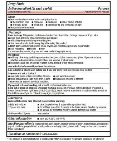 Member's Mark Acetaminophen 500mg Pain Reliever - 1200 Caplets - Buy Online on GoSupps.com