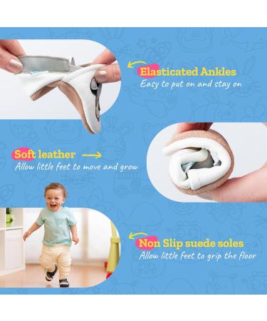 Soft Sole Leather Baby Shoes for Girls and Boys | Toddler Walking Shoes 2-3 Years - Duky Dog - Buy Online on GoSupps.com