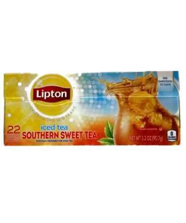 Lipton Southern Sweet Iced Tea Bags 22 Count Family Size by Lipton