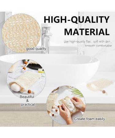 4PCs Natural Fiber Soap Bags | Organic Sisal Soap Sacks for Gentle Cleansing - Buy Online on GoSupps.com