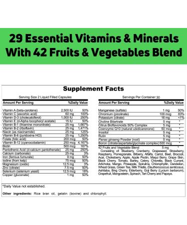 SHIFAA NUTRITION Halal Multivitamins for Women Men & Adults | 30 Servings | Iron, Vitamin A, B6, B12, Biotin, Niacin, C, D3, E, Zinc, Calcium, Folic Acid, CoQ10 - Buy Online on GoSupps.com