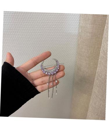 MAGICLULU Hairpin Rhinestone Hair Decorations Rhinestone Hair Barrettes Headdress for Women Moon Hair Decoration Women Hair Decor Tassel Hair Barrette Rhinestone Tassel Hair Clip - Buy Online on GoSupps.com