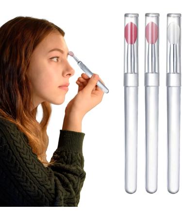 Silicone Lip Brush With Lid Lip Gloss Brush Applicator Silicone Lip Gloss Brush Applicator 3 Reusable Lip Balm Applicator Portable | Silicone Lip Brush Lip Gloss Balm Applicator Eyeshadow Lip - Buy Online on GoSupps.com