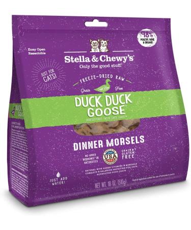 Stella & Chewy's Freeze-Dried Raw Cat Dinner Morsels - Chick Chick Chicken + Duck Duck Goose Recipe - 36 oz Bundle - Buy Online on GoSupps.com