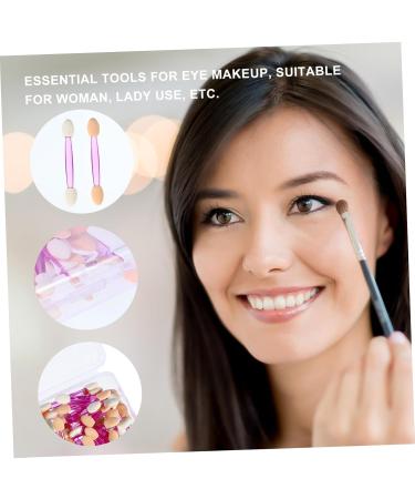 Healeved 100pcs Double Ended Eyeshadow Brush Double-ended Eyeshadow Cosmetic Eyeshadow Brush Kit Eye Shadow Sponge Dual Sides Eyeshadow Makeup Applicator - Buy Online on GoSupps.com