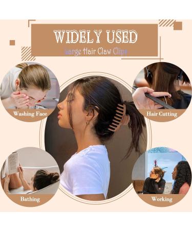 Hair Clips for Thick Thin Hair 12 Pack - 4.3 Large & 2 Medium Claw Clips Combo for Women - XL Matte Cute Hair Clips for Thick Hair - Buy Online on GoSupps.com