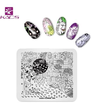 KADS 3D DIY Nail Art Stamp Plate Christmas Snowflakes, Snowmen & Flower Decorations - Set of 4 | C1 - Buy Online on GoSupps.com