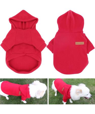 Shop Hualisiji Dogs Hoodie & Fleece Sweatshirt | Warm Lightweight Chihuahua Sweater in XXL Red & Blue - Perfect for Your Pet! - Buy Online on GoSupps.com