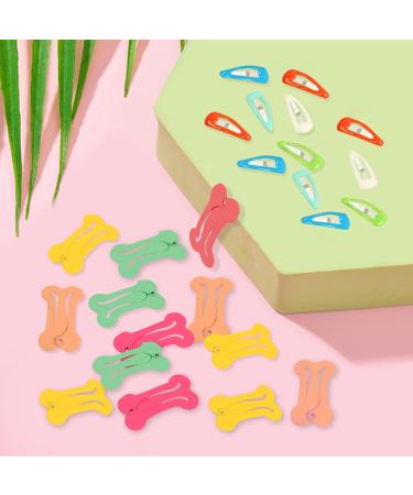 Yaodhaod 20 Pcs Cute Multi-Colored Dog Hair Accessories - Small Bone & Water Drop Hairpins for Dogs Cats & Pets - Buy Online on GoSupps.com
