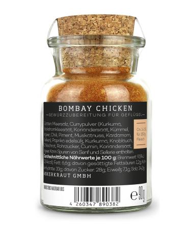 Ankerkraut Bombay Chicken BBQ Rub - Premium 90g | Exotic Flavor for Chicken & Wings | Delicious Poultry Cooking at Home - Buy Online on GoSupps.com