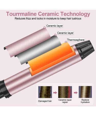 4 in 1 Curling Iron Set - Interchangeable Ceramic Curling Wands & Flat Iron Hair Straightener with Comb Protective Glove & Clips | International Shipping Available - Buy Online on GoSupps.com