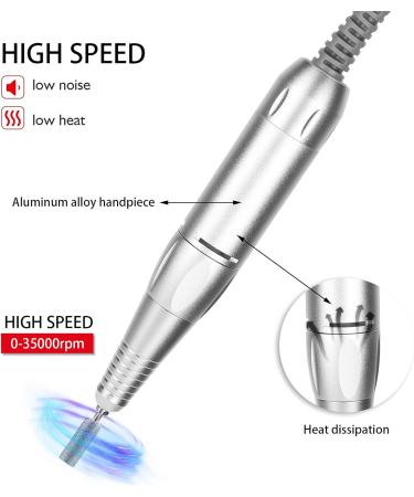 Electric Nail Drill Handpiece Replacement for Manicure Pedicure Machine - Professional E File Nail Art Tool - Buy Online on GoSupps.com