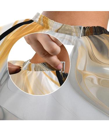 Waterproof Barber Cape - White & Black Marble Cheetah Hair Cutting Bib for Men & Women | Unisex Haircut Cape - Buy Online on GoSupps.com