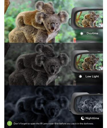 VABSCE Digital Night Vision Binoculars  1080p FHD  1640ft Viewing Range  Superior 5W Infrared  High Sensitivity COMS Sensor Night Goggles for Hunting  Camping and Surveillance with 64GB Micro SD Card - Buy Online on GoSupps.com