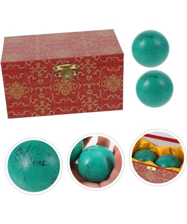 Healeeved 2st Turkish Handball Massage Balls - Stress Relief & Fitness | Chinese Smoothing Balls for Health Exercises (Green 6x6x6cm) - Buy Online on GoSupps.com