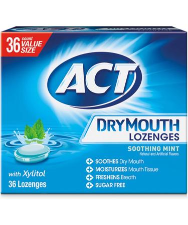 ACT Dry Mouth Anticavity Mouthwash 18 oz & 36 Lozenges Bundle Soothing Mint - Buy Online on GoSupps.com
