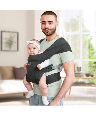 MOMTORY Newborn Baby Carrier | Cozy Wrap with Hook&Loop | Adjustable & Soft Fabric | Deep Grey - Buy Online on GoSupps.com