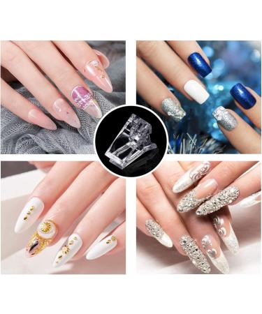 10 Pcs Transparent Nail Tips Clips for Quick Poly Gel Building - DIY Manicure Nail Art Tool - Buy Online on GoSupps.com