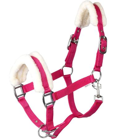 RL24 Halter with Plush Padding - BASICLINE in 6 Colors for Shetland Pony Thoroughbred & Warmblood - Magenta Pony - Buy Online on GoSupps.com