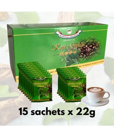 Bosland Ginkgo Instant Coffee - 15x 22g - No coloring no preservatives no artificial flavors - Buy Online on GoSupps.com