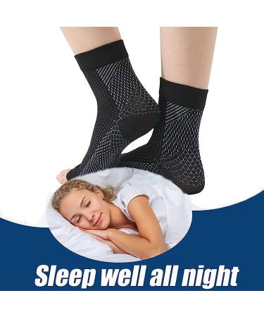 VQRZG Neuropathy Socks 4 Pairs for Women and Men - Soothe Relief Compression Ankle Brace for Plantar Fasciitis Sleeve (L/XL) - Buy Online on GoSupps.com
