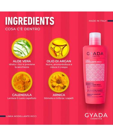  GYADA COSMETICS GYADA COSMETICS Curl Shaping Shampoo for Curly and Wavy Hair Gentle Cleansing Moisturizing Elasticizing Anti-Frizz Action Argan Oil 250 ml - Buy Online on GoSupps.com