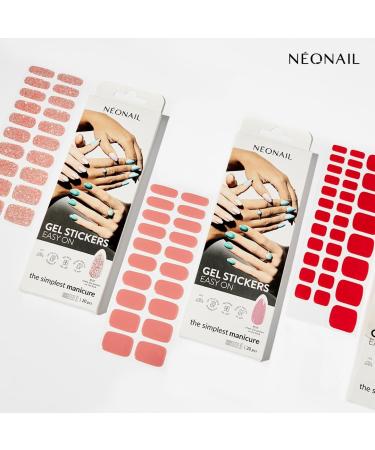 Neonail Gel UV Stickers M08 - Rosa | 15 Patterns for Easy Nail Art | Nail Stickers for Hands & Feet | Gel Nail Decoration - Buy Online on GoSupps.com