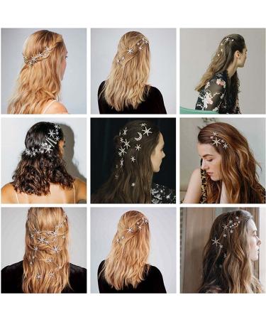 Bartosi Star Rhinestone Hair Pins - Decorative Crystal Hair Barrettes for Women and Girls (Pack of 4) - Buy Online on GoSupps.com