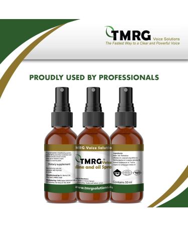 Saline & Oil Spray for Vocal Cords - 100% Natural Herbal Remedy for Sore Throat & Hoarse Voice (50ml) - International Shipping Available - Buy Online on GoSupps.com