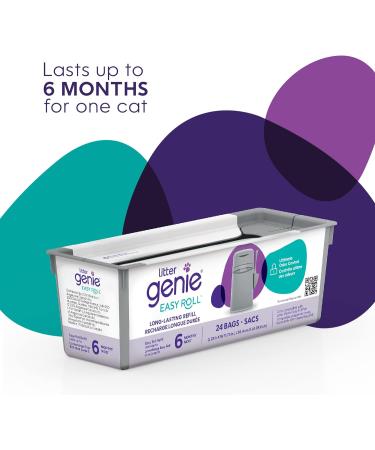 Litter Genie Easy Roll Refill - Up to 6 Months of Supply Compatible only with The Litter Genie Easy Roll Pail. Long Lasting cat Litter Bags Refill - Buy Online on GoSupps.com
