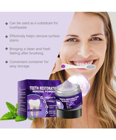 Tooth restorative mineral powder teeth whitening agent stain remover natural oral care fresh breath strengthened gums 50 g 1 Piece - Buy Online on GoSupps.com