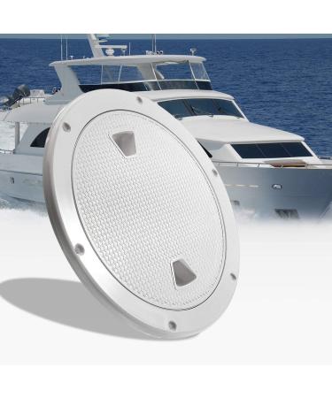 Hoffen Bay-sun 4 inch Hatch White Round Non Slip Inspection Hatch w/Detachable Cover for Marine Boat Yacht