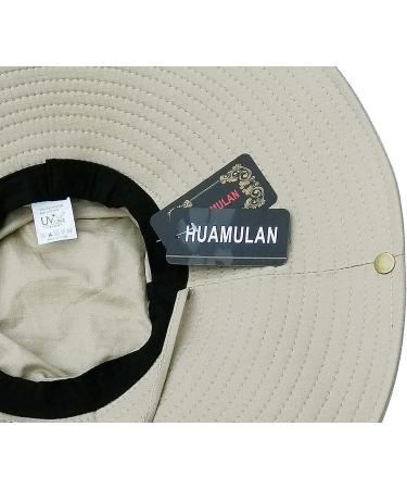 HUAMULAN 6 Super Wide Brim Sun Hat for Men and Women - Perfect for Fishing, Hiking, Gardening, Safari & Camping - Beige - Buy Online on GoSupps.com