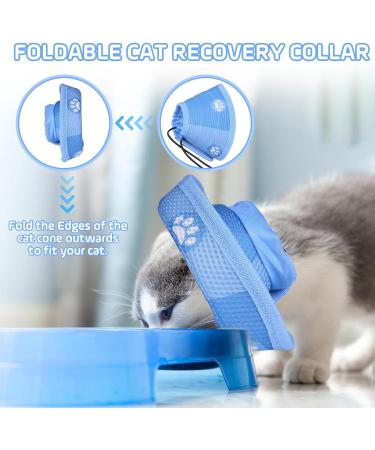 Cat Cone Collar Soft Adjustable Cat Recovery Collar Soft Collar Cone Protective Elizabethan Collar After Surgery and Injuries for for Small Pets Cats Kittens (Blue S) - Buy Online on GoSupps.com