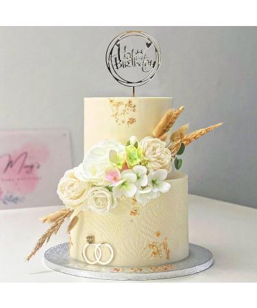 2Pcs Happy Birthday Cake Toppers Gold Acrylic Cake Decorations for Father Mother Girls Kids Baby Birthday Party Cupcake Toppers Cake Decorations Supplies (2Silver Birthday Cake Toppers) - Buy Online on GoSupps.com