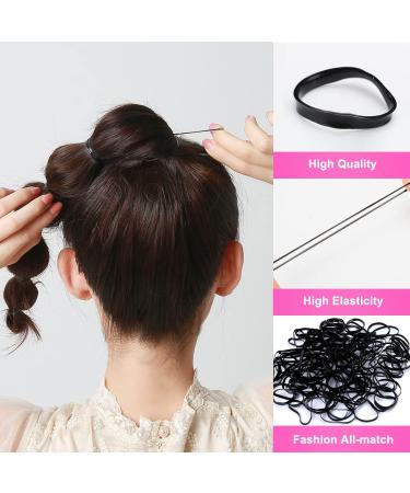 Professional Hair Styling Set: Topsy Tail Tools, French Braid Loop, Tail Braiding Combs with 50 Rubber Bands - 6 Pcs - Buy Online on GoSupps.com