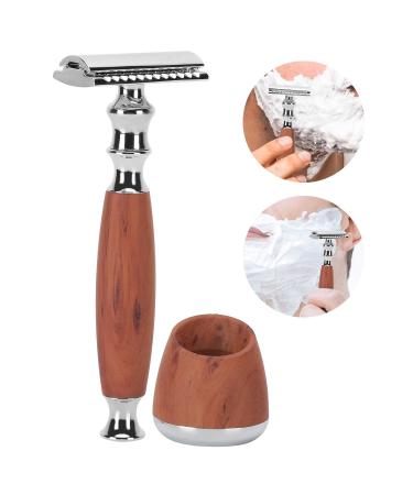 Premium Safety Razor with Wooden Handle - Ideal Gift for Fathers & Loved Ones - Buy Online on GoSupps.com