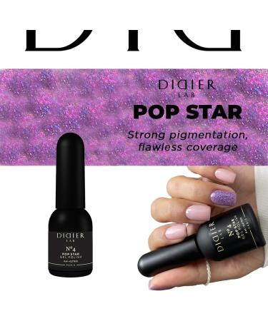 Didier Lab - Premium UV Gel Nail Polish - POP Star No4- Gel Nail Varnish - Nail Art - Long-Lasting High Gloss Wear - Gel Nail Polish - Gel Nails - Glitter Gel Nail Polish - Rich Pigment - 8ml - Buy Online on GoSupps.com