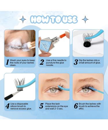 KevKev Eyelash Extension Glue | Fast Drying 3-5S | Long Lasting Waterproof Cluster Lash Glue | 8ml Black | Ideal for Self Application - Buy Online on GoSupps.com