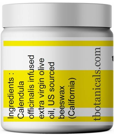 Pure Beeswax Cream with Calendula Oil - All-Natural Hand & Body Salve for Eczema Psoriasis Diaper Rash Sunburns & Cuts - t.Botanicals 2oz - Buy Online on GoSupps.com