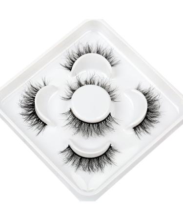 Pooplunch Fluffy Cat Eye False Eyelashes - Wispy Volume Faux Mink Lashes | 3 Pairs Pack for Stunning Looks - Buy Online on GoSupps.com
