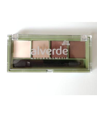 alverde NATURKOSMETIK Oogschaduwpalet Quattro 37 Chocolate 44 g