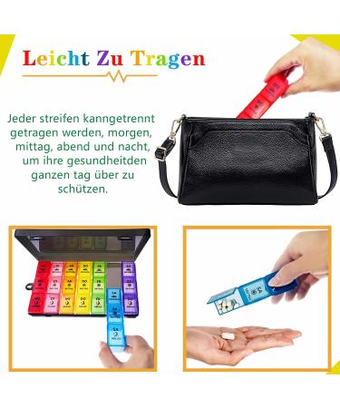Zvzm 7-Day Pill Organizer - Large Compartments for Kids & Seniors | Weekly Tablet Box for Medication Management - Black - Buy Online on GoSupps.com