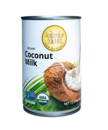 Four Elephants Organic Coconut Milk Certified Non-GMO 13.5 oz (6 Packs) 13.5 Fl Oz (Pack of 6)