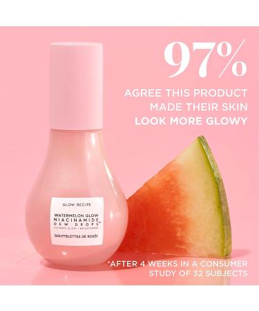 Glow Recipe Watermelon Glow Niacinamide Dew Drops Brightening Serum - 40ml Hydrating Serum with Hyaluronic Acid, Moringa Oil, and Vitamin E for Hyperpigmentation Treatment - Buy Online on GoSupps.com