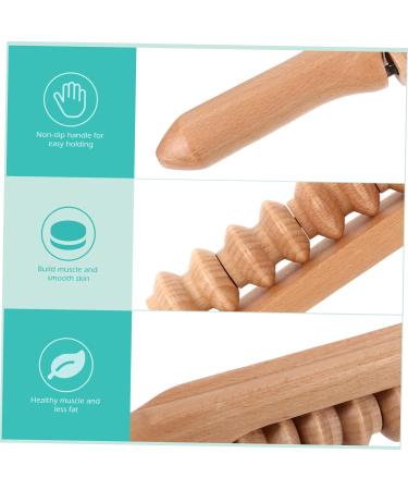 Gleavi Scratch Massagestab - Deep Tissue Massage Roller Stick for Abdominal Relief | Manual Wood Body Roller & Foot Massage Device - Buy Online on GoSupps.com