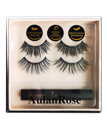 Magnetic Eyelashes - Long Magnetic Lashes with Eyeliner 60 Wears Reusable Full Volume Faux Mink Lashes Dramatic Round Cruelty-Free & Vegan