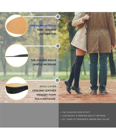 Men's Sheepskin Comfort Elevator Shoe Insoles - 1.25 Inches Taller - Size Large (US Men 8-13) - Buy Online on GoSupps.com