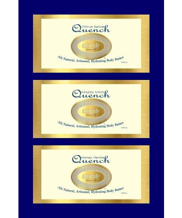 QUENCH Luxury Whipped Body Butter Face Body and Hand Cream All-Natural Handmade with Mango Butter Coconut Oil Sweet Almond Oil Essential Oils Moisturizing Lotion for Women and Men - Buy Online on GoSupps.com